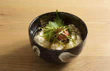 Ume chazuke (plum and rice with tea)