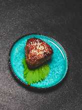 Grilled miso rice ball