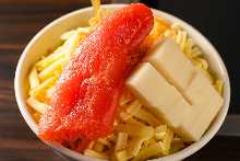 Mentaiko, Mochi and Cheese Monjayaki