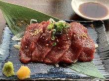 Horse loin meat sashimi