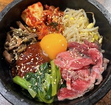 Stone grilled bibimbap