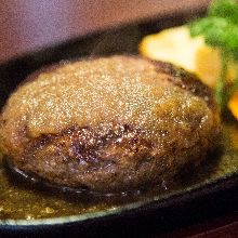 Wagyu beef hamburger steak