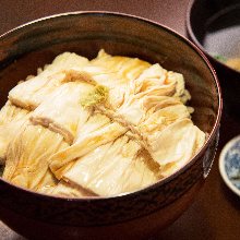 Yuba (tofu skin) rice bowl