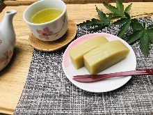 Sweet potato and azuki bean paste jelly