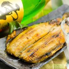 Salted and grilled Atka mackerel