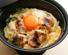 "Oyako" locally raised chicken and egg rice bowl