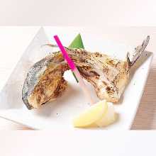 Grilled fish head