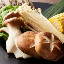 Assorted grilled mushrooms