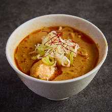 Buckwheat noodles dipped in a broth