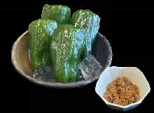 Chilled green peppers