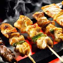 Assorted grilled skewers
