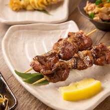 Grilled gizzard skewer