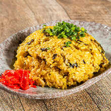 Fried rice with leaf mustard