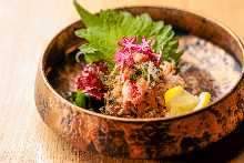 Crab Namero(chopped and seasoned seafood)