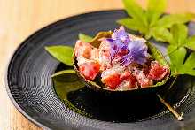 Crab and avocado tartare
