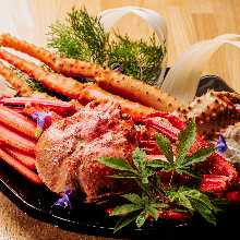 King crab and snow crab tasting menu