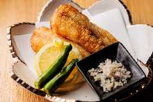 Fried spring roll of shrimp