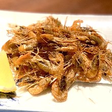 Shrimp deep-fried without batter