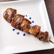 Grilled pork tongue skewer