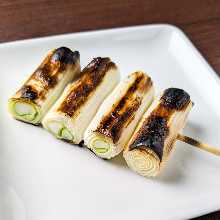 Japanese leek skewer