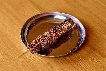 Grilled pork liver skewer