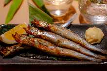 Grilled shishamo smelt