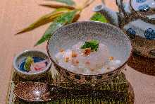 Kaisen chazuke (seafood and rice with tea)