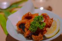 Fried spicy octopus