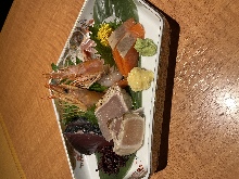Assorted sashimi of the season