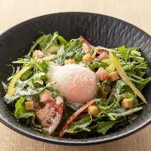 Caesar salad with slow-poached egg