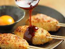 Large Local Chicken Tsukune (Minced Chicken Patty)(Sauce / Egg Yolk / Grated Radish Ponzu)