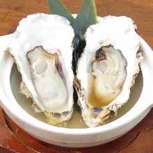 Oyster steamed with sake