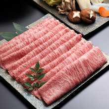 Wagyu beef shabu-shabu with vegetables