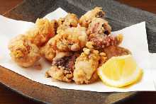 Fried Live Octopus