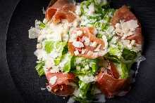 Caesar Salad with Romaine Lettuce and Prosciutto