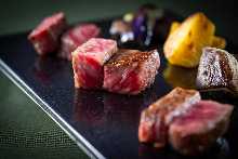 (Kobe beef) Wagyu beef loin steak