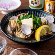 Manila clams steamed with sake