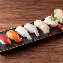 Assorted nigiri sushi, 6 kinds