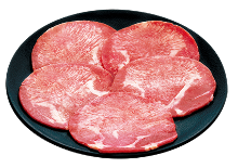 Beef tongue seasoned with salt