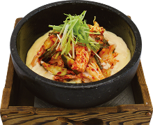 Stone grilled cheese bibimbap