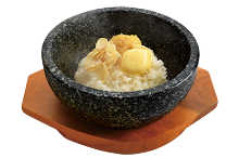 Hot stone garlic rice