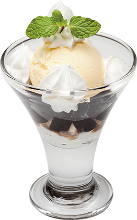 Coffee jelly parfait