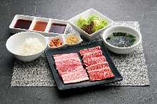 Kalbi & skirt steak lunch set