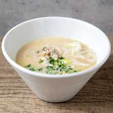 White chicken broth ramen