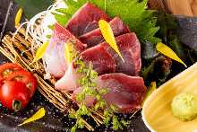 Japanese amberjack sashimi