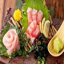 Alfonsino fish sashimi
