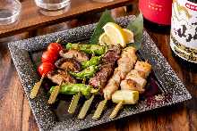 Assorted grilled skewers, 5 kinds