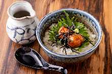 Ume chazuke (plum and rice with tea)