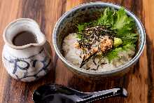 Shake chazuke(salmon and rice with tea)