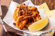 Fried squid legs